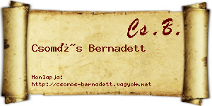Csomós Bernadett névjegykártya