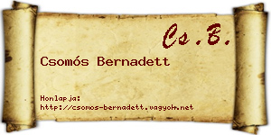Csomós Bernadett névjegykártya